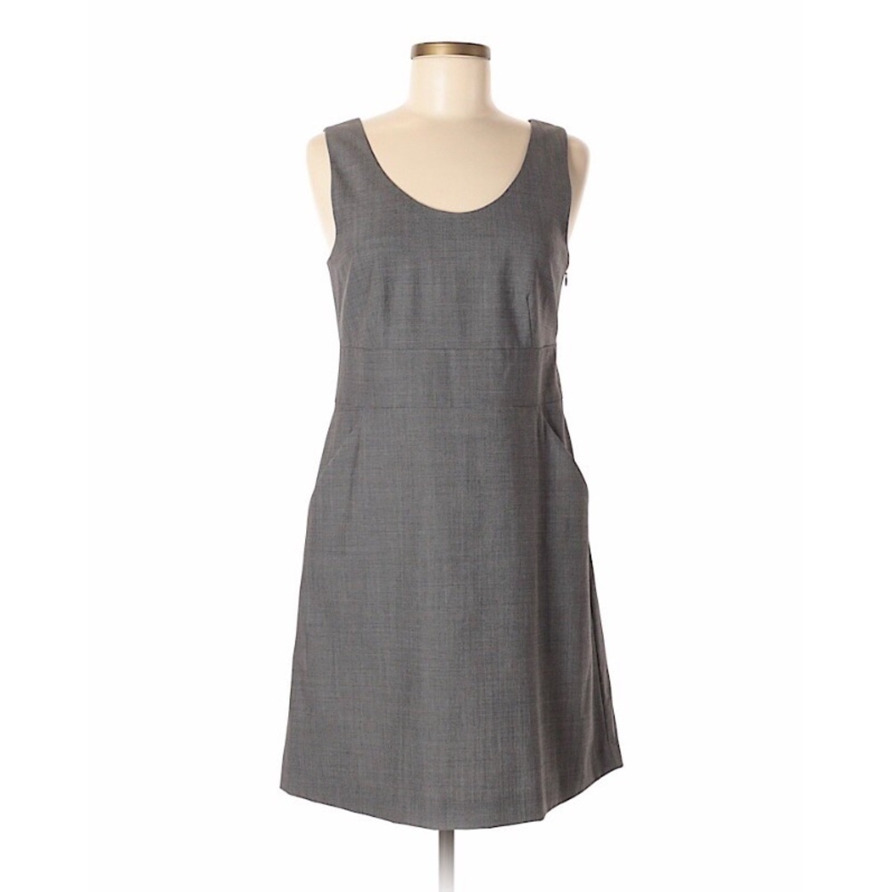 Theory Gray A-line Shift Sleeveless Dress